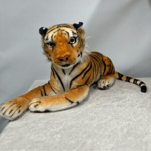 Viahart Realistic Plush Tiger lying Toy stuffed animal